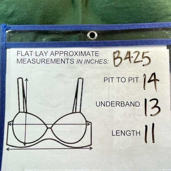 Arizona Body Cotton Wire Free T Shirt Bra Green Womens Size 36C Padded NEW! - Picture 8 of 11